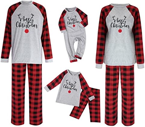 Conjunto de pijamas de Natal com correspondência familiar, pijama de Natal para a família Combating Family PJS Conjuntos de pijamas