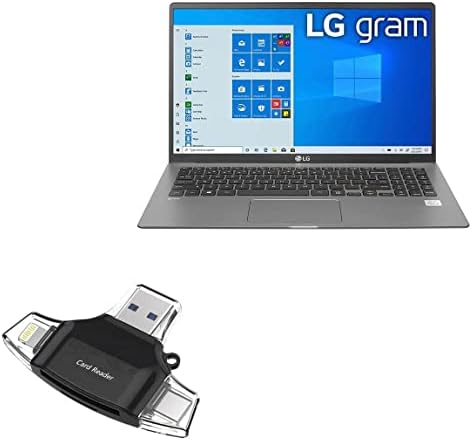 Boxwave Gadget Smart Compatível com LG Gram 15 - Allader SD Card Reader, MicroSD Card Reader SD Compact USB para LG