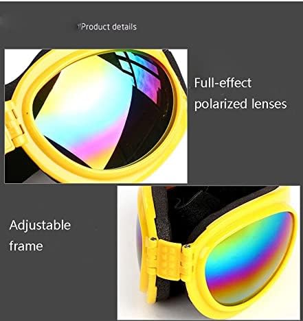Óculos de sol para cães, olho dobrável ajustável Use Proteção UV Proteção à prova de vento Óculos de sol polarizados com bolsa de