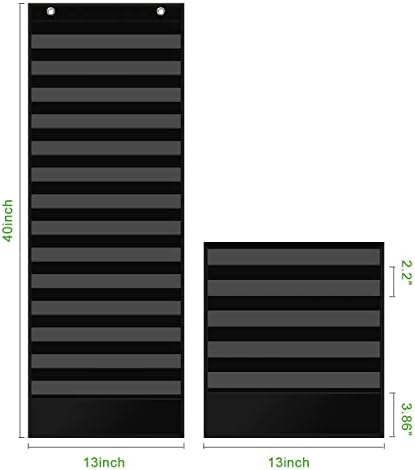 Gráfico de bolso da programação diária do Regeleto com 15+1 bolsos, 30 PCs Cartões reutilizáveis ​​de dupla face, agendo
