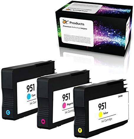 OCPRODUCTS Substituição de cartucho de tinta reabastecida 3 pacote para HP 951 para OfficeJet Pro 8610 8600 276DW 8100 8615 8620