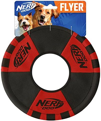 Nerf Dog Trackshot Togo e brinquedos para cães anel de rebocador, leve, durável e resistente à água, 9 polegadas, para
