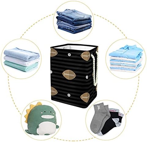 O padrão de rugby do IndicS Sport Rougby cesto grande cesto de roupas à prova d'água de roupas para roupas para o organizador de brinquedos de roupas, decoração de casa para banheiro do quarto