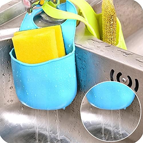 Acessórios de cozinha Drene a cesta de cesta de cesta de cesta dobrável silicone pendurado na cozinha sponge suportes de esponja cesto de cesta de cesta de pano de lavagem ou sabonete de sabão do banheiro Dreneador de prato de prata de prato