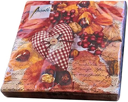 20-CT 13x13 Nedia do coração do dia da mãe guardanapos decorativos Namorados guardanapos dos namorados dos namorados do dia dos namorados de cair guardanapos decupar guardanapos de ação de graças papel de outono papel guardanapos de almoço de almoço jantar guardanapos de coquetel