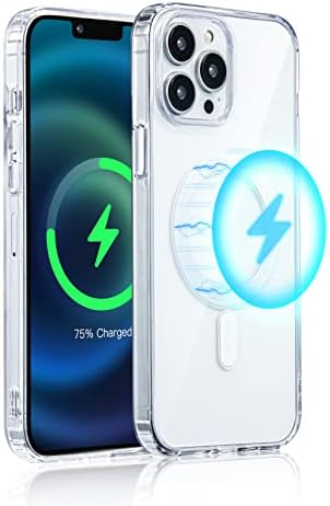 Caso magnético Yololand para iPhone 14 Pro Max Case ， [Defense de gotas e choques com borda macia] Proteção da lente ， MagSafe