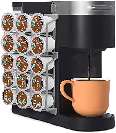 SunGrace K Cup POD Organizador do Keurig K-Cup Coffee, suportes de armazenamento de montagem lateral, perfeitos para pequenos