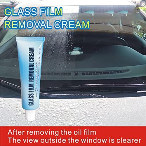 Glashiny - Creme de remoção de filme de óleo de vidro, limpador de filme de óleo de vidro de carro, creme de remoção de filmes de