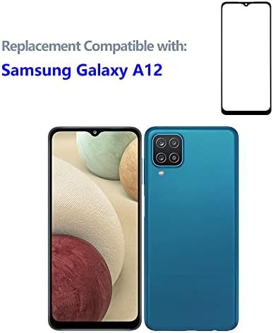 Swark Tela Front Vidro Externo Painel Lens Substituição +OCA Compatível com Samsung Galaxy A12 SM-A125 e Samsung
