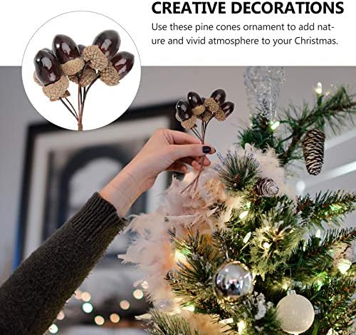 Soimiss 2pcs simulou bando de pinheiros criativos decorações de árvores de natal