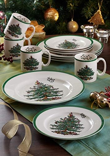 Spode Arree de Natal 10 Conjunto de pratos de 4 - Dinnerware de design de férias