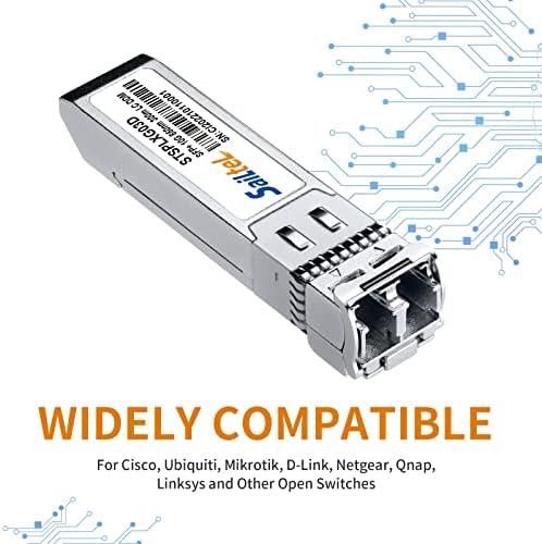 10GBASE-SR SFP+ Transceptor, transceptor Duplex LC Multimode SFP Gigabit, 10g de 850nm MMF, até 300 metros, compatível com