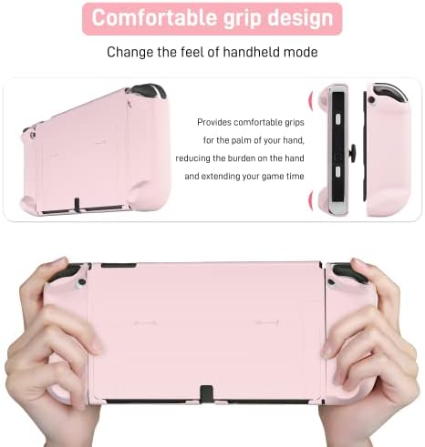 Rhotall Protective Case Compatível com Nintendo Switch OLED, shell ancockável para o Switch OLED Console e JoyCon Controller,