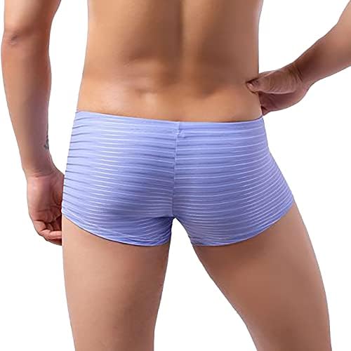 Mens Roupa Destacada Moda Menina de moda masculina Trendência da cintura boxer listras coloridas Uns cuceções masculinas masculinas