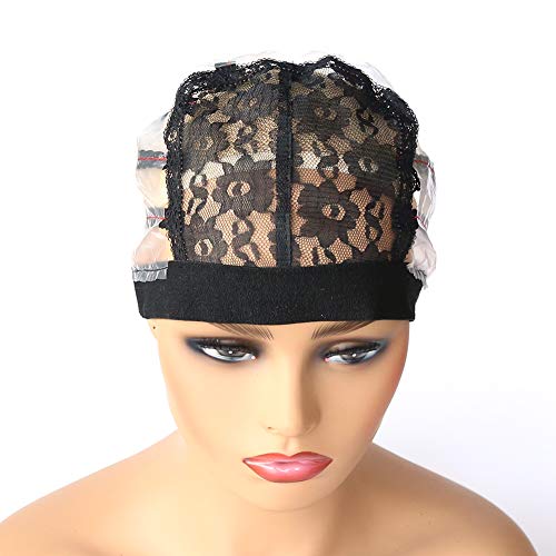 BTWtry Lace Wig Cap para fazer peruca com elástica banda em torno da tampa da peruca para mulheres garotas de tamanho de malha de