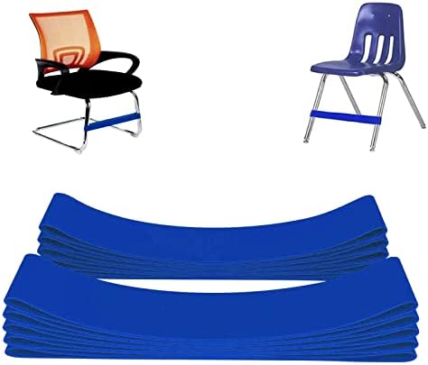 Bandas de cadeira com pés inquietos - 10 pacote de cadeira de cadeira de fidget de látex de 10 pacote para sala de aula,