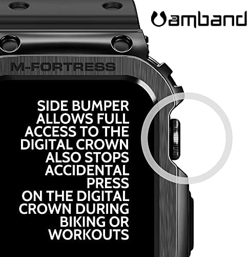 AMBAND BANDS CASO COMPATÍVEL COM APPLA RELAGEM 44MM, MOVENCIMENTO DE METAL RUTGED METAL MEN e MULHERM MILHORES CAPA DE PROTENÇÃO