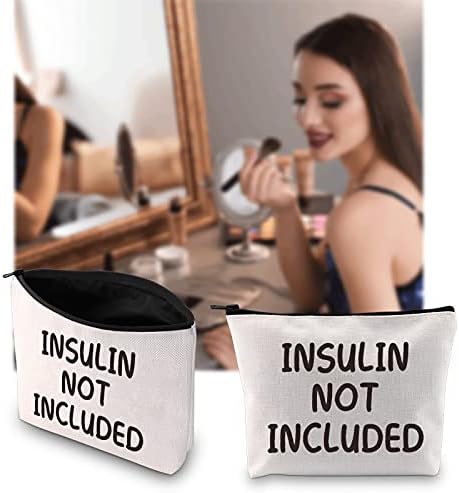 JXGZSO Funny Diabetic Medicine Medicine Insulin não incluído Diabetes Supply Bag Tipo 1 Um presente de caixa de transporte