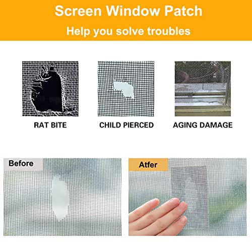 Fita de kit de reparo da tela de janela, 2 rolos kit de reparo de fibra de vidro para a tela lágrimas de lágrimas de