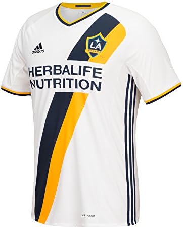 MLS LA Galaxy Steven Gerrard #8 Réplica masculina Jersey de manga curta, branca, X-Large