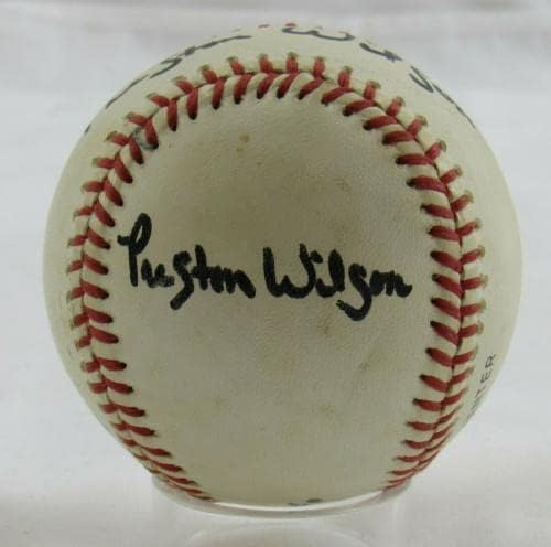 Preston Wilson assinado duas vezes Autograph Autograph Rawlings Baseball B96 - bolas de beisebol autografadas