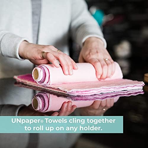 Monstros de Marley Toalhas não -paper - Roll de 24 contagem, toalhas de papel reutilizáveis ​​ecológicas, algodão, livre de árvores,