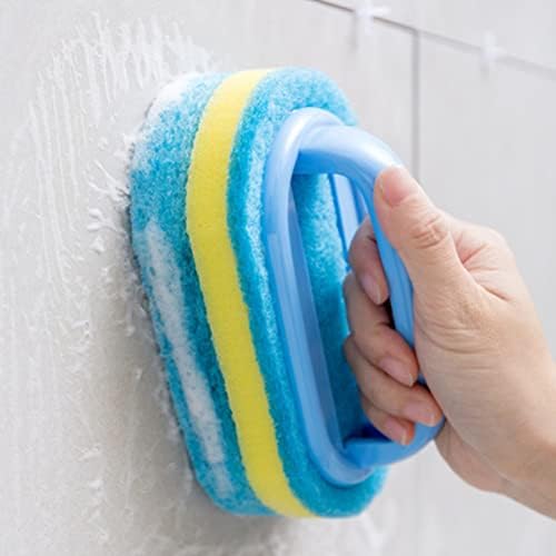 Esponja com alça 2pcs Pincel de limpeza de esponja para banheiro portátil de cozinha Pincel por portátil com alça de plástico