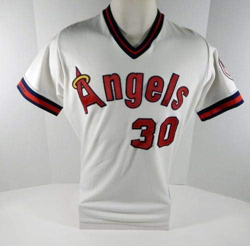1988 California Angels Devon White #30 Game usou White Jersey DP04106 - Jerseys MLB usada para jogo MLB