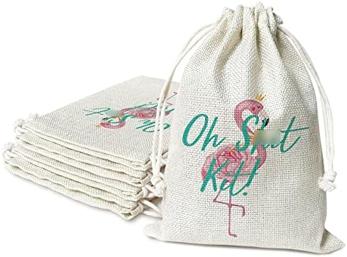 Sacos de kit de ressaca, flamingo com sacola de presente de cordão, para chuveiro de noiva, casamento, viagem, kit