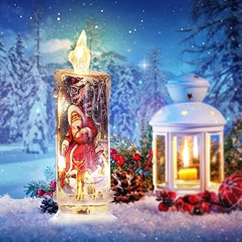 Dbylxmn Light Night Snowman Snow Decoration Candle liderado Electronic Light Christmas Atmosfera Christmas Vintage Christmas