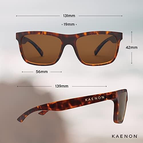 Kaenon Unisisex Clarke Polarized Sunglasses, carbono fosco, preto