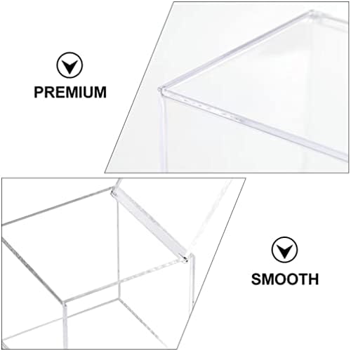 PretyZoom Metal Storage Rack acrílico de algodão e swab titular Organizador de três caixas de grade recipiente de algodão acrílico transparente para swabs de algodão Q-gotas de maquiagem