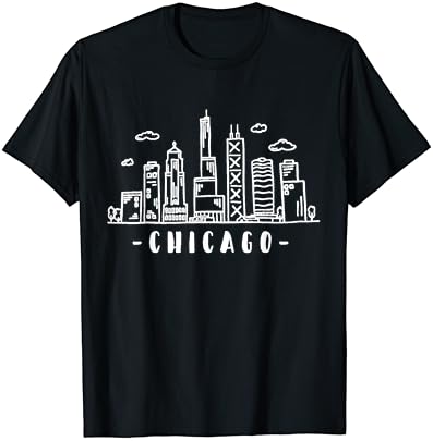 T-shirt vintage de Chicago Skyline Illinois