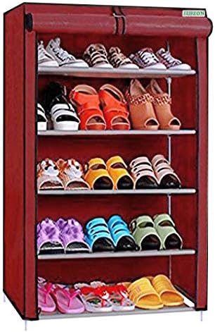 Flipzon Premium 5-Tiers Shoe Rack/Rack de armazenamento multiuso com tampa à prova de poeira