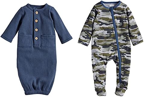 Pie de lama Baby Garoth 'Camo Grow Boxed Conjunto, azul, 0-6 meses