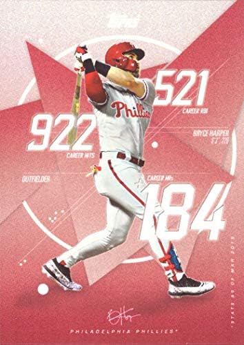 2019 Topps Limited Edition B Bryce Harper Philadelphia Phillies Baseball Card - apenas 1.348 fabricado!