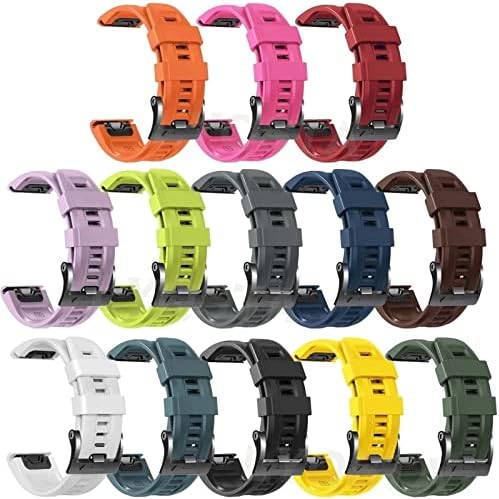 Bneguv 26 mm Silicone Retwork Relatch Band Strap for Garmin Fenix ​​7x 7 6 6x Pro 5x 5plus 3HR SmartWatch EasyFit Pulseira