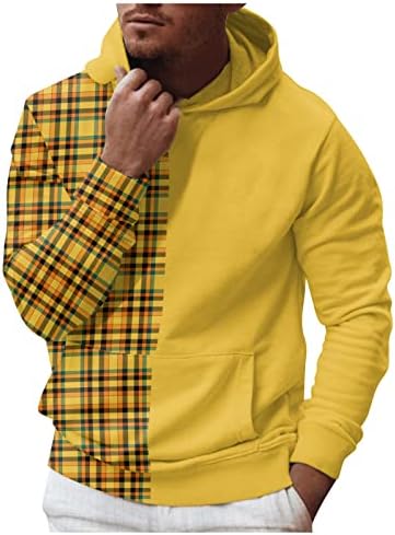 Hoodies gráficos de capuz vintage Men Pullover casual com bolsos de manga longa Tops com capuz de capuz masculino