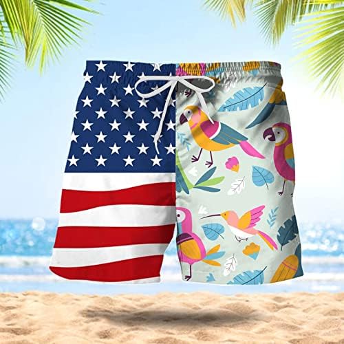 Hssdh American Flag Swimsuit para homens, bandeira americana masculina baús de nadar engraçadas shorts de tábua