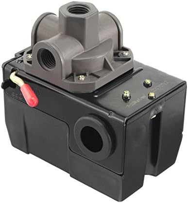 Aexit 20A 107-149PSI Controle elétrico 4 Porta Compressor de ar do compressor de pressão Válvula de controle de pressão