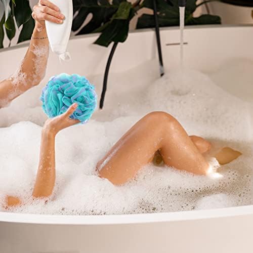 4 peças Toofahs de banho esponjas de banho 60g/pcs malha buff screb body luffas banheiros scrunchies para esfoliar