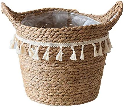 Cesta de cesta de vime de vime de vime de cesta de ervas marinhas decoragem decoração de armazenamento de limpeza e organizadores