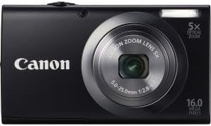A Canon PowerShot A2300 é de 16,0 MP de câmera digital com 5x de lente de larga angulares de zoom estabilizada de 5x de imagem de 28mm com gravação de vídeo HD 720p