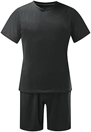 Camisas de trabalho de verão BMISEGM Para homens de manga shorts masculinos de praia de verão 2 peças de 2 peças e camisas