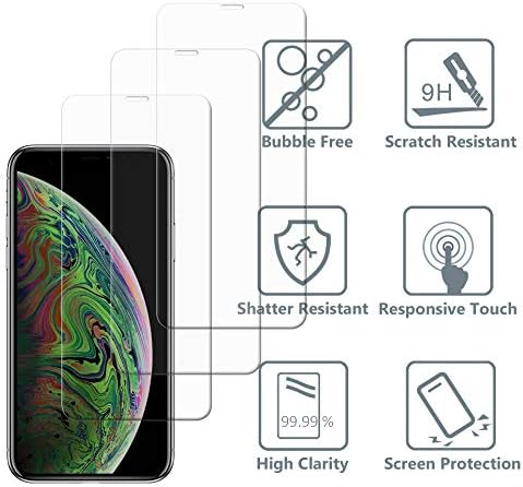 Protetor de tela Tektide Compatível para iPhone XS Max/iPhone 11 Pro Max, proteção de proteção à prova de proteção contra proteção