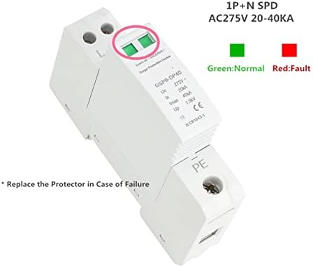 Lemil GSP9 AC SPD 20KA ~ 40KA 275V Dispositivo de protetor de protetor de pura de baixa tensão Dispositivo de rajada de baixa tensão 1p+N 18mm 3p+N 36mm 1pcs