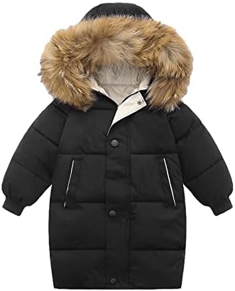 Casacos de inverno quentes do LCECCY, Jaqueta leve e confortável para meninas de meninos, crianças térmicas para clima frio