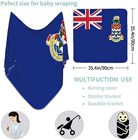 Bandeira do cobertor de bebê das Ilhas Cayman recebendo cobertor para capa de swaddle para recém -nascidos