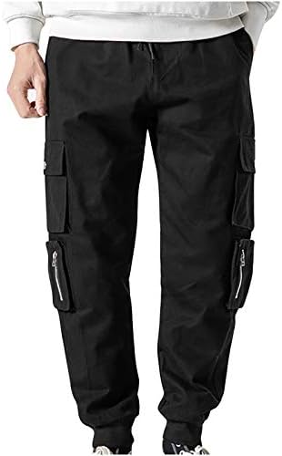 calça de carga JSaierl para homens, calça de trabalho de ajuste reto, calça de carga de carga masculina calça de trabalho solto