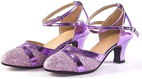 Momker Women's Ballroom Tango Salsa Latina Sapatos de dança Sapatos Sapas de Dança Social Tassel Sandálias Mulheres